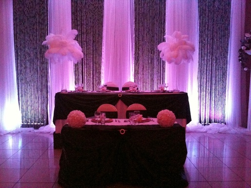 Honor Table Backdrop with crystals Enhance the look of your 